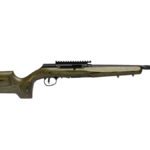 SAVAGE ARMS B SERIES FULL SIZE 22 LR 10+1 18" MATTE BLACK SPIRAL FLUTED THREADED BARREL, MATTE BLACK CARBON STEEL RECEIVER W/PICATINNY RAIL, OD GREEN FIXED LAMINATE STOCK, RIGHT HAND