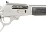 Marlin 1895 Trapper 45-70 Govt w/ 5+1 Capacity, 16.10 Barrel, Polished Stainless Metal Finish & Black Laminate F - 5+1 Rounds | 16.1" Barrel | Laminate Stock | Wood | Stainless/Silver